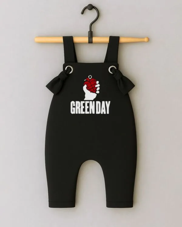 Jardineira Moletom Bebê Rock Banda Green Day