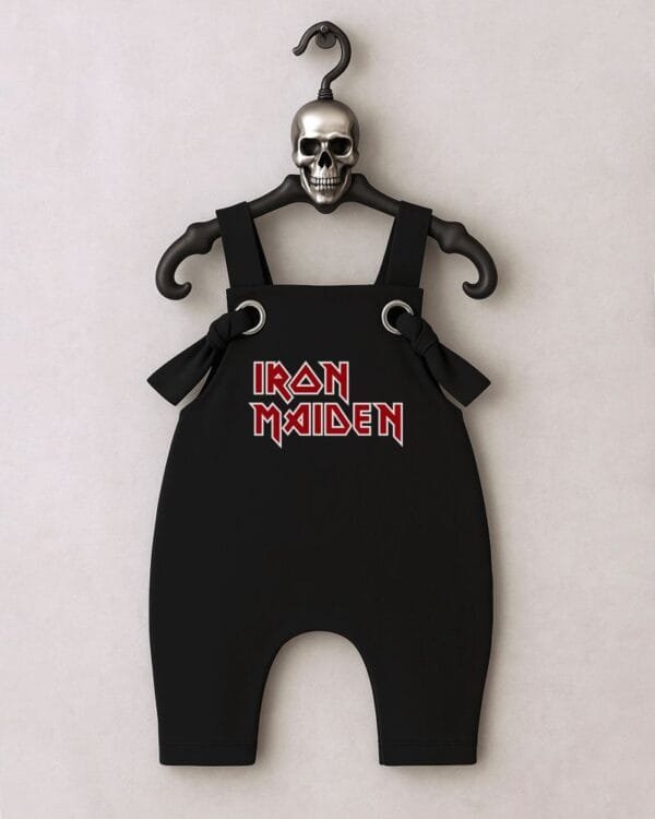 Jardineira Moletom Bebê Rock Iron Maiden