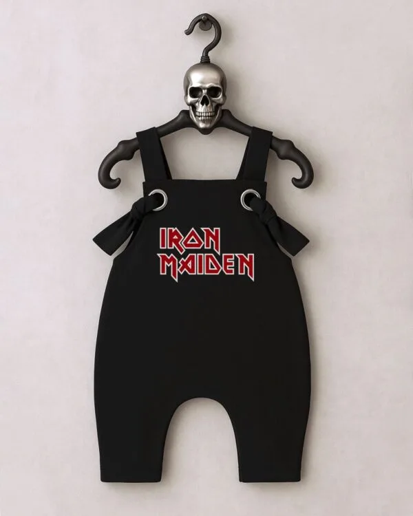 Jardineira Moletom Bebê Rock Iron Maiden