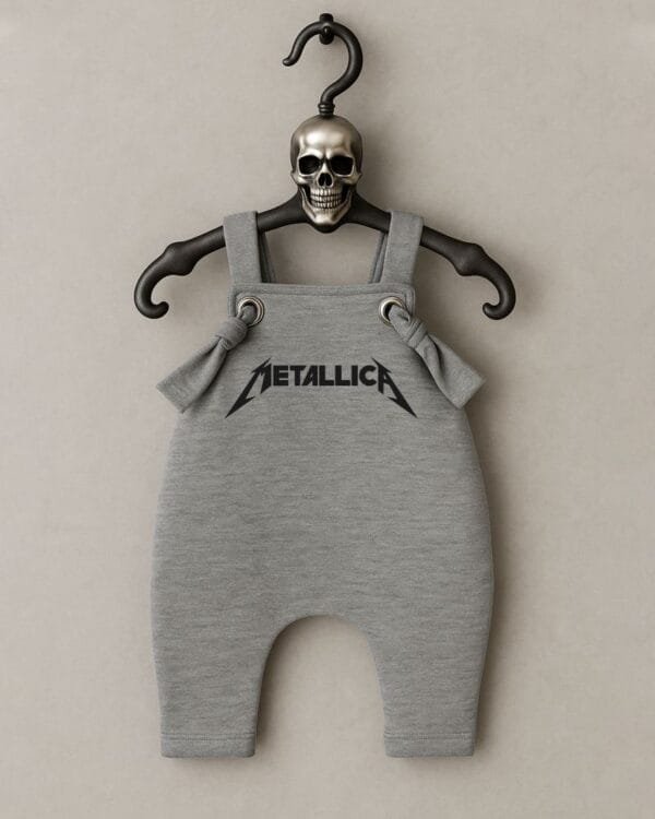 Jardineira Moletom Bebê Rock Metallica - Imagem 2