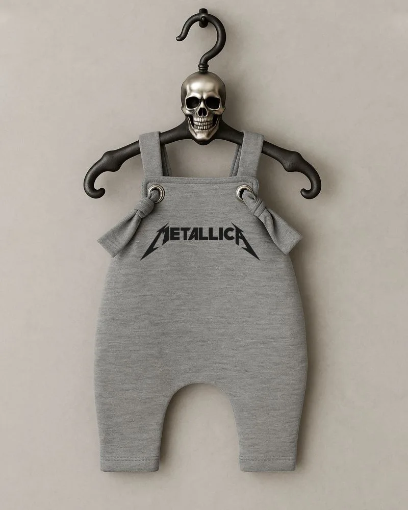 Jardineira Moletom Bebê Rock Metallica - Imagem 2