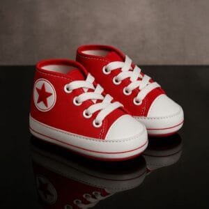Tênis de Bebê Estiloso Vermelho