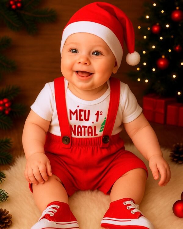Conjunto Bebê Natal 4 peças Noel