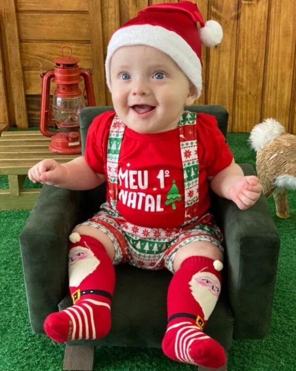 Conjunto Bebê Natal 4 peças