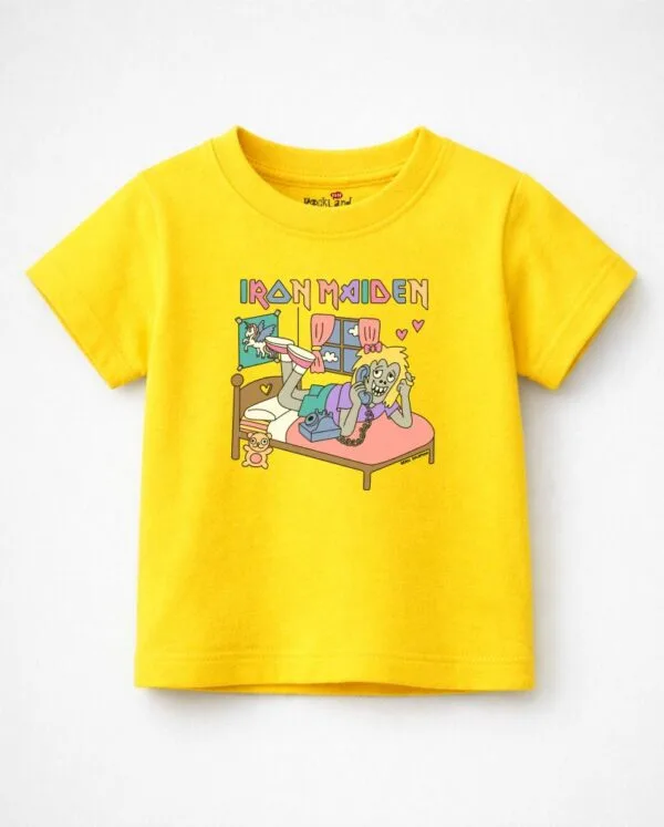 Camiseta Infantil de Rock Banda Iron Maiden Cute