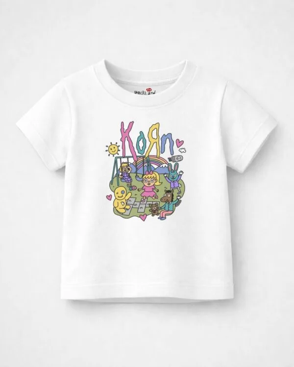 Camiseta Infantil de Rock Banda Korn Cartoon Cute