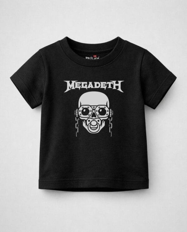 Camiseta Infantil de Rock Megadeth Vic Rattlehead Baby