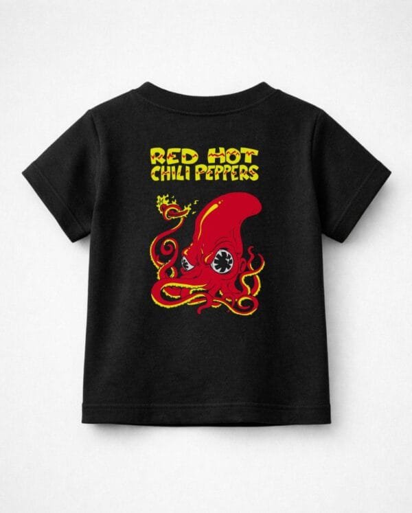 Camiseta Infantil de Rock Red Hot Chili Peppers Polvo Costas