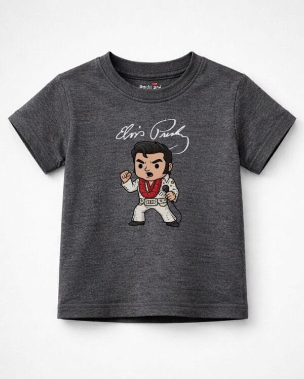 Camiseta Infantil de Rock do Elvis Presley Cartoon
