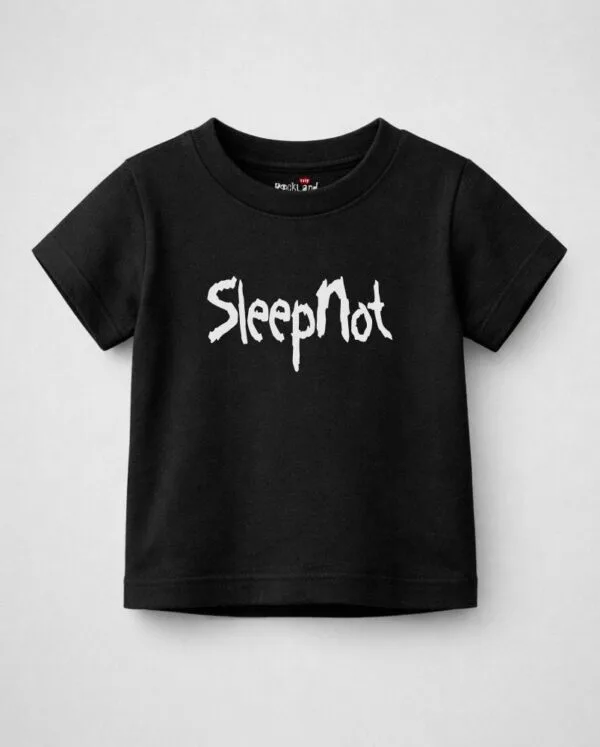 Camiseta Infantil de Rock Frase Divertida Sleepnot