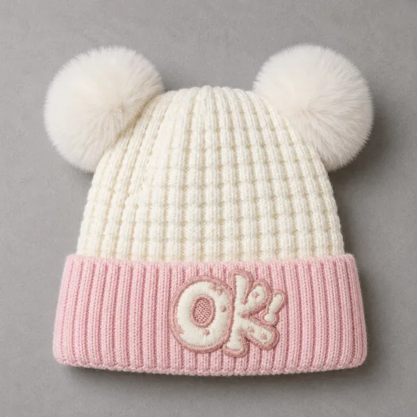 Touca Bebê Menina Pompom