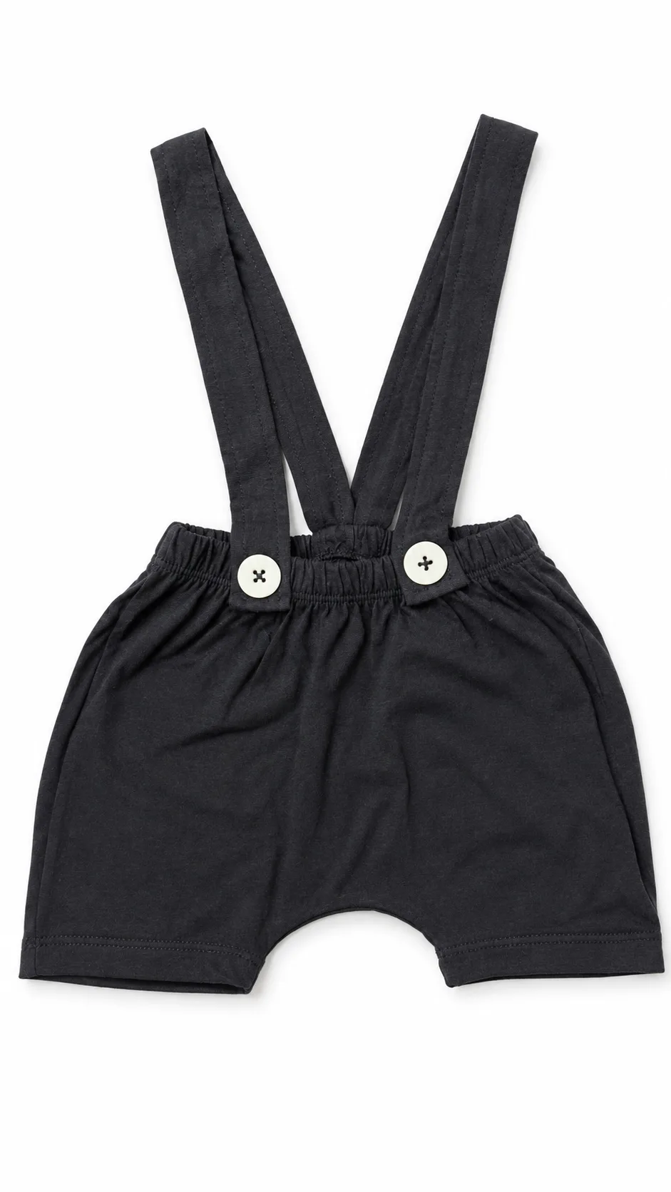 Shorts de Bebê Suspensório Preto Rock - Imagem 2