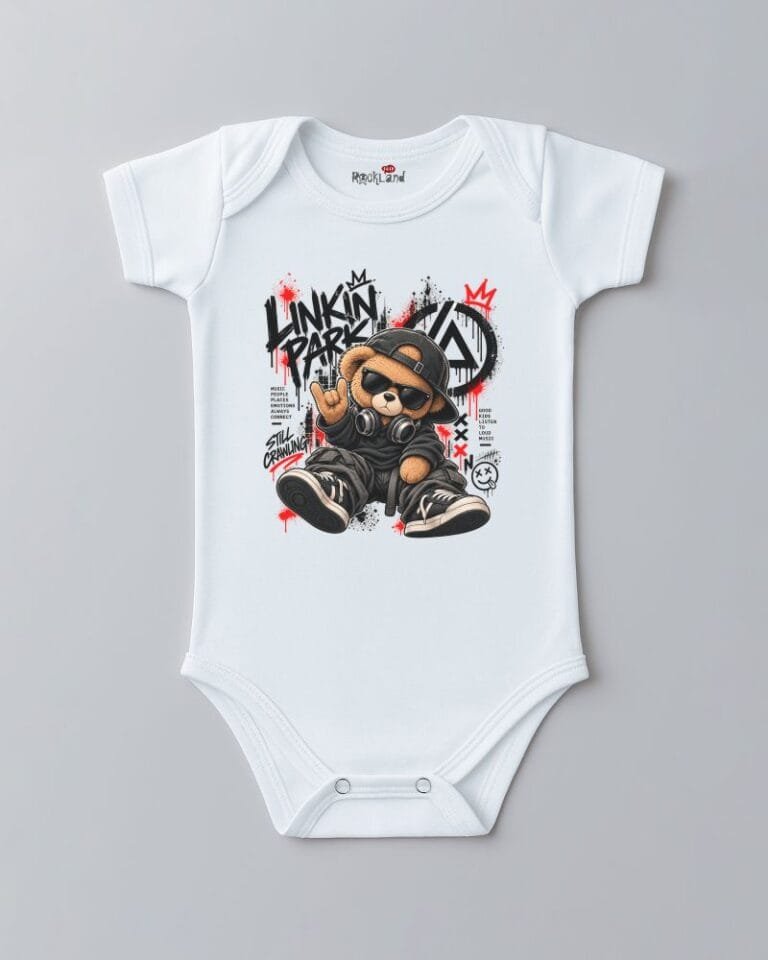 Body de bebê rock banda Linkin Park urso